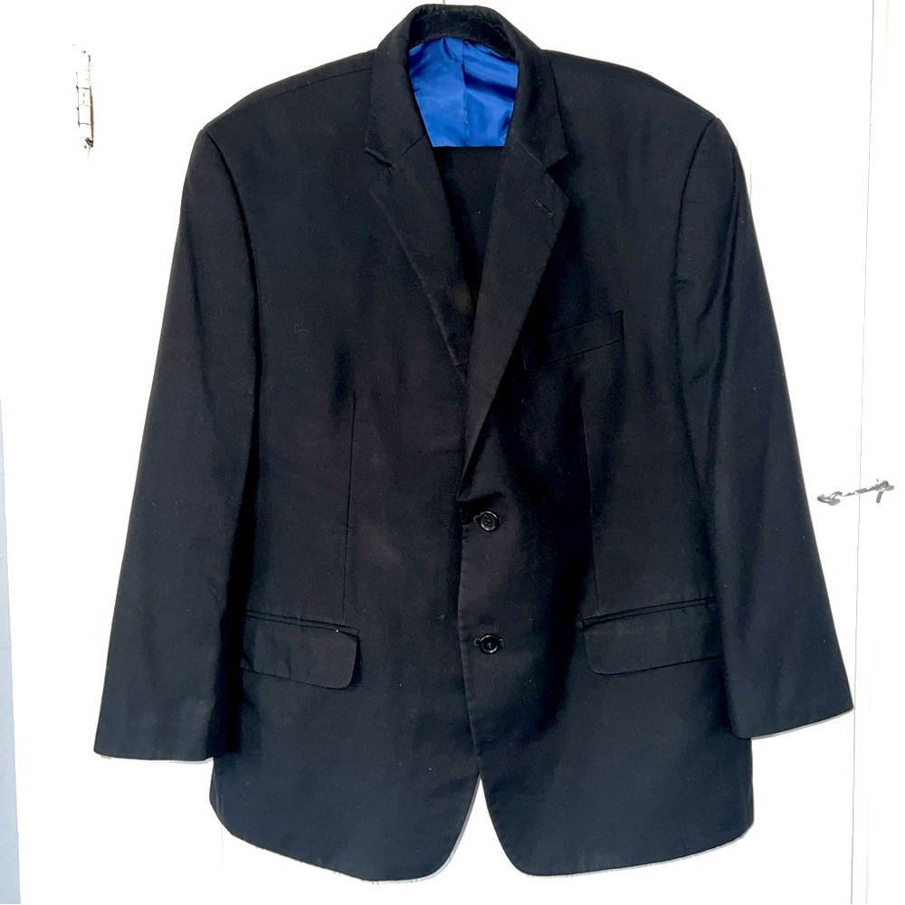 Bill Blass Men's Suit Size 46S Blazer Pants Black
